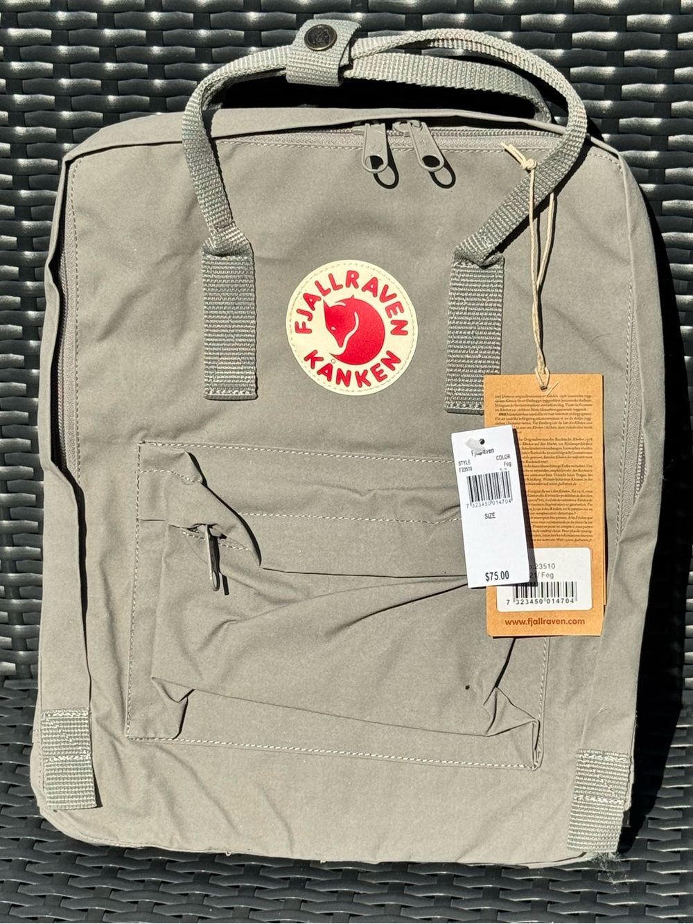 Brand New with Tags Fjallraven Kånken Backpack - Fog